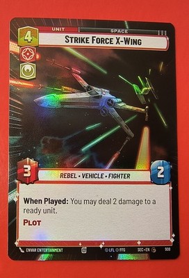 STAR WARS UNLIMITED, STRIKE FORCE X-WING , HYPERSPACE FOIL, 908, COMMON, NM,SEC