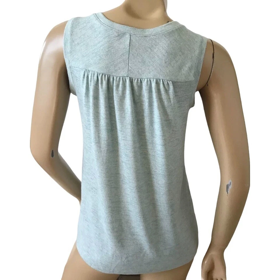 Camiseta sin mangas BANANA REPUBLIC para mujer talla XS verde menta mezcla de rayón Foto 3 de 4