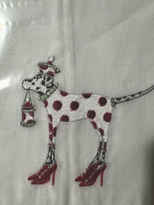 RARE Patience Brewster Dog  SPOT   Guest Hand Tea Towel NEW!