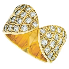 Chaumet Plume Ring diamond K18YG US#5-1/4 P0043684