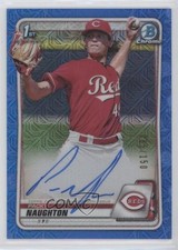 2020 Bowman Chrome HTA Choice Blue Mojo Refractor 65/150 Packy Naughton Auto q4j