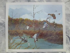 Bill Wolfe "Mallards Over Savannah Bay" Signed and Numbered Limited Ed. Print