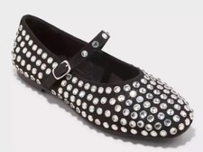 NEW A New Day Issa Rhinestone Mary Jane Ballet Flats Size 7 S1