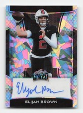 2025 Pro Set Metal #BA-EB1 Elijah Brown Base Autographs Crystals Silver