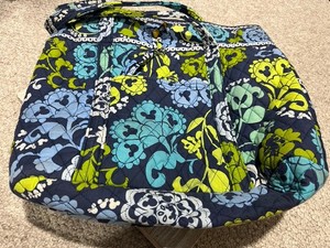 Vera Bradley Disney Parks Where’s Mickey Blue Green Tote GUC Disneyana