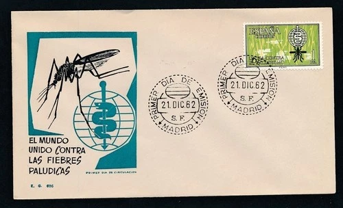 D473318 Spain FDC Fight Against Malaria Insects Mosquito