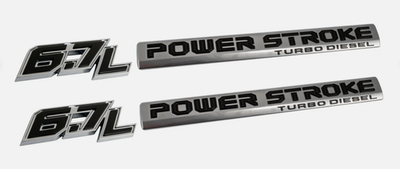 #ad New OEM 2017 22 6.7L amp; Ford Power Stroke Turbo Diesel Fender Emblem 4 Piece Kit $59.99