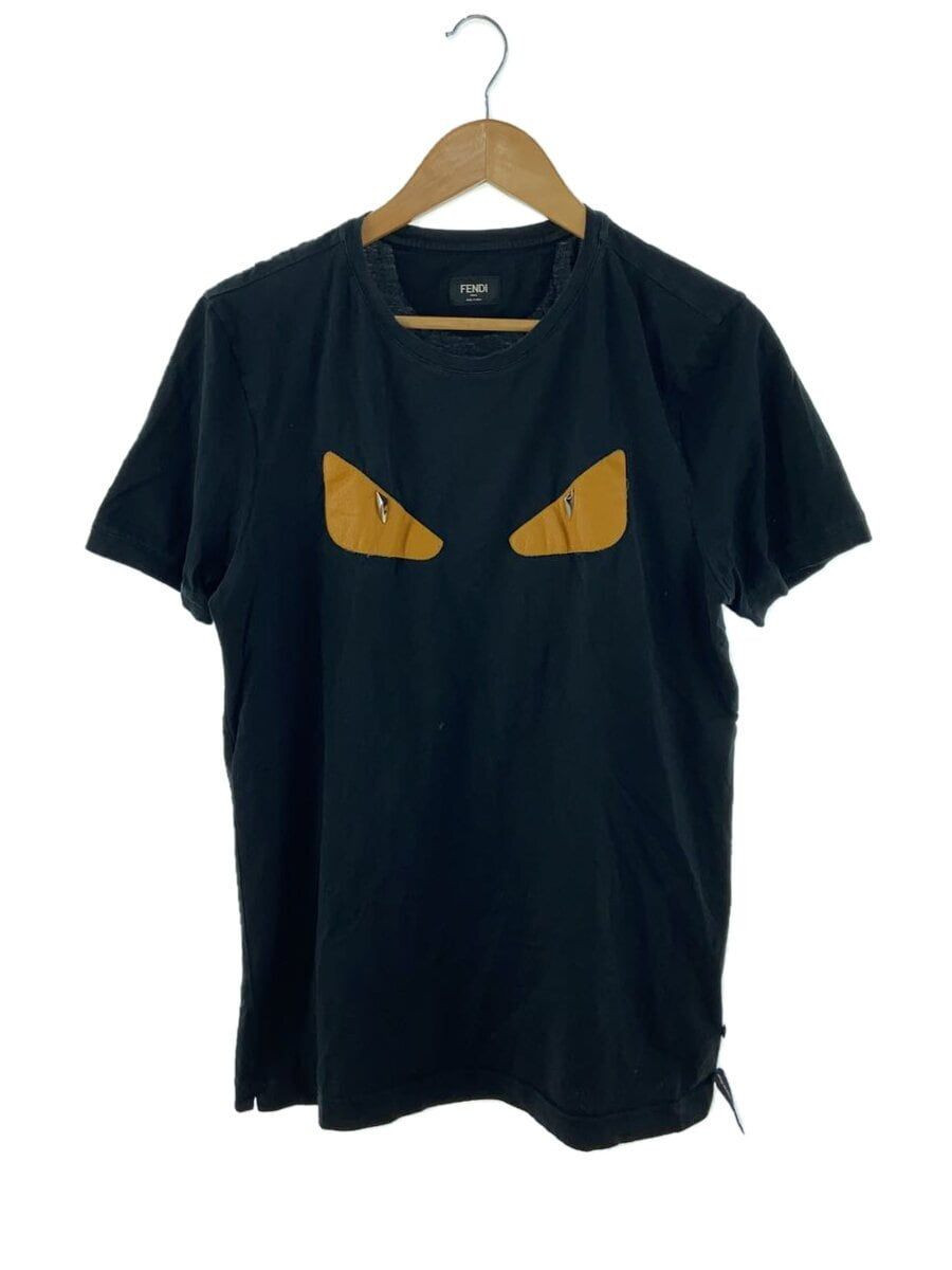 FENDI T-SHIRT 20SS BAG BUGS MONSTER 52 COTTON Black FY0722