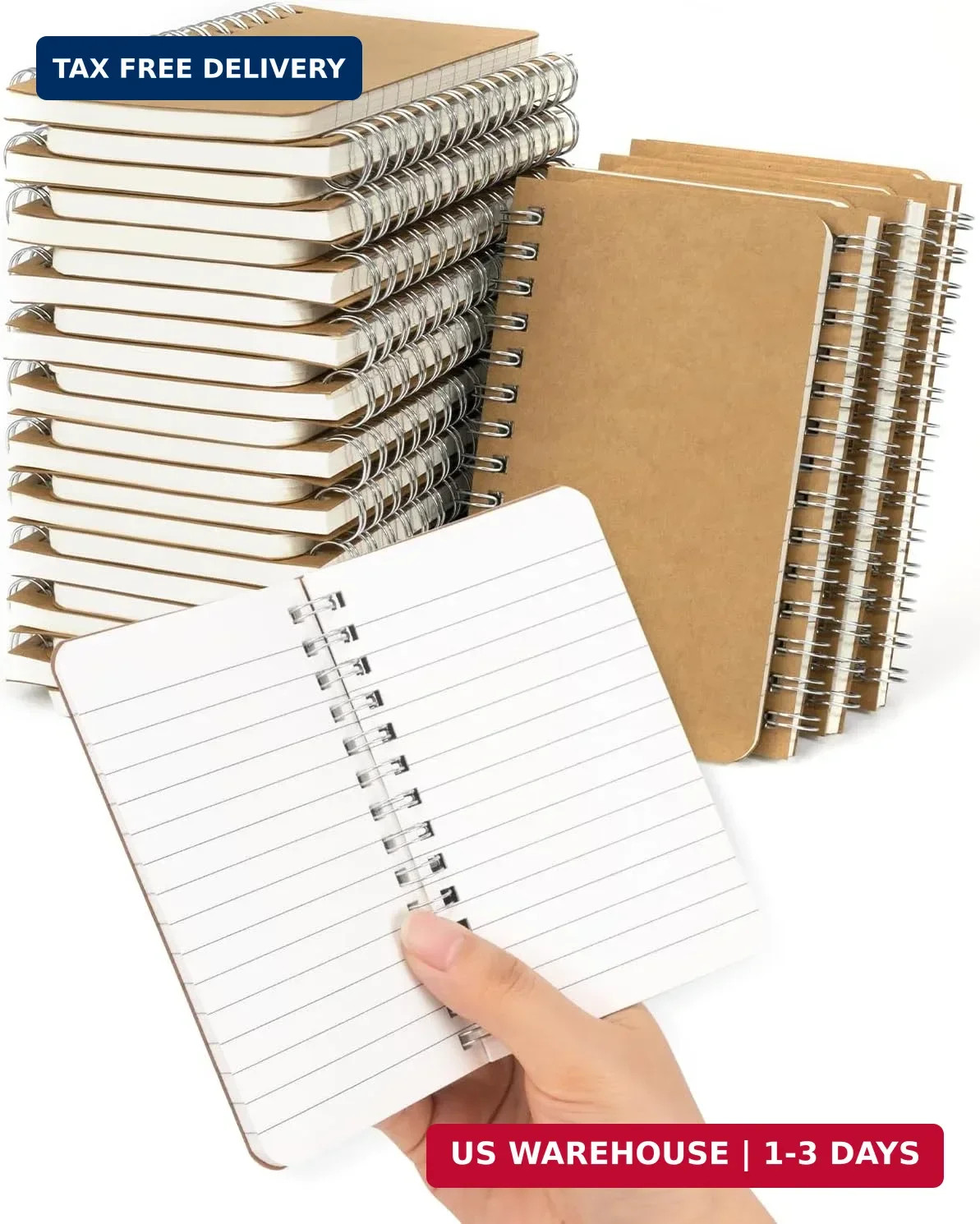 Dynta Mini Pocket Notebooks 3x5 Bulk, Small Notebooks 30 Packs