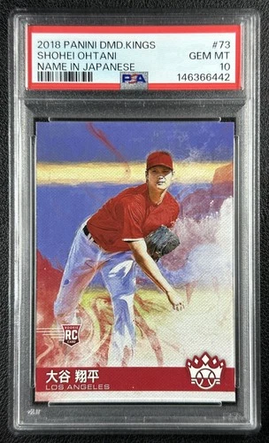 SHOHEI OHTANI PSA 10 2018 PANINI DIAMOND KINGS #73 ROOKIE NAME IN JAPANESE SP RC