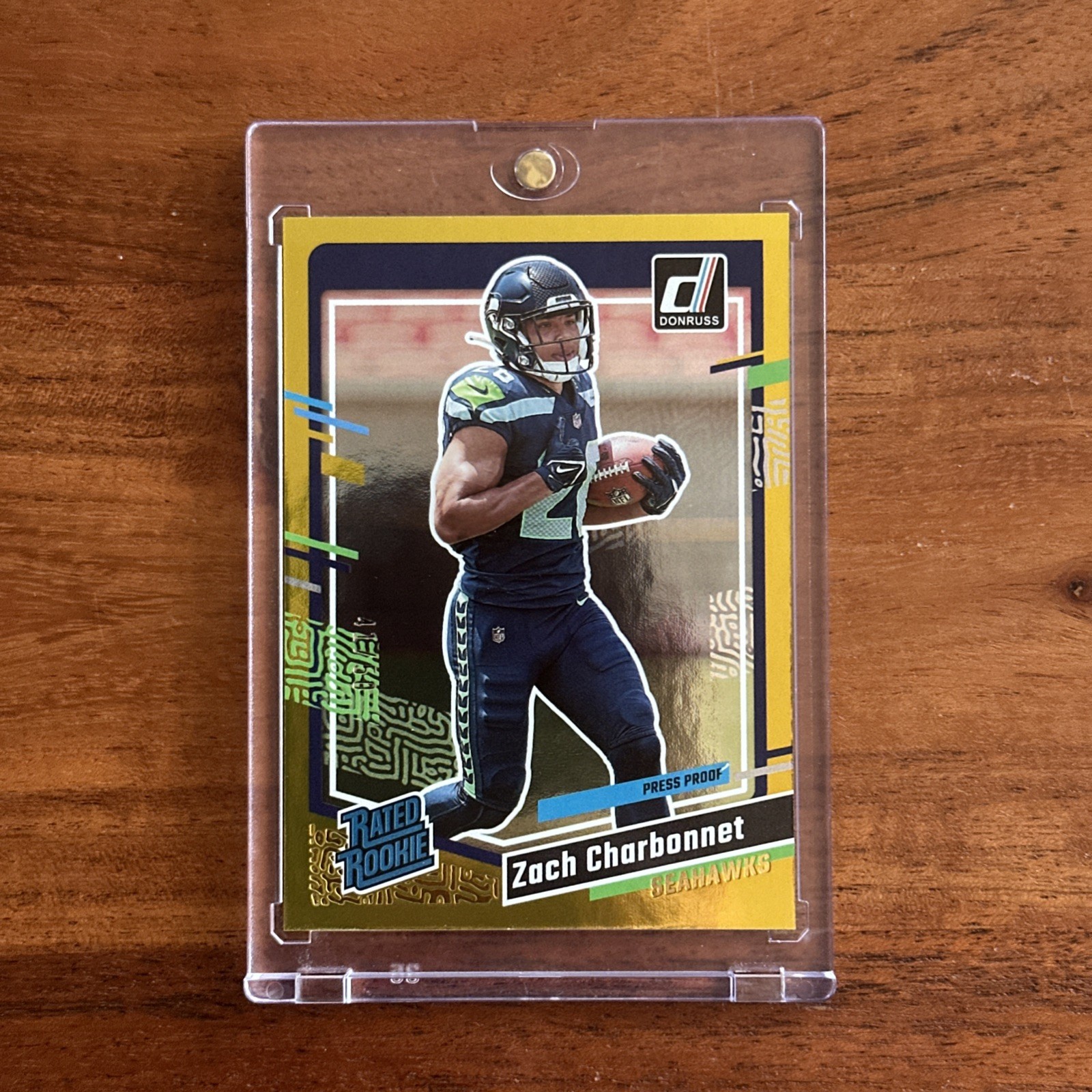 2023 Zach Charbonnet Donruss Rated Rookie Gold /50