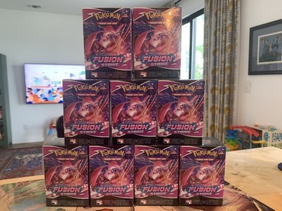 fusion strike booster box ebay LOT OF 9 Pokemon TCG Fusion Strike Build and Battle Boxes Booster Box  Equivalent