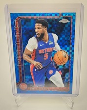 2025-26 Topps Chrome BLUE X-FRACTOR #36 Malik Beasley SSP (Detroit Pistons)