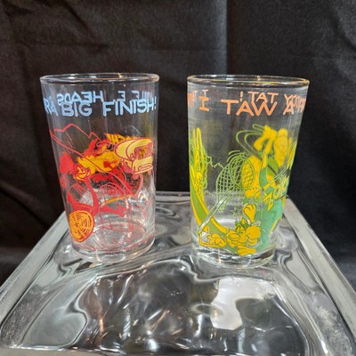 1974 Warner Bros Looney Tunes Sylvester Tweety Wile E Coyote Juice Glasses
