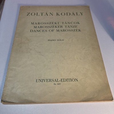 Zoltan Kodály Dances Of Marosszék - Piano Solo Sheet Music Universal Edition ￼