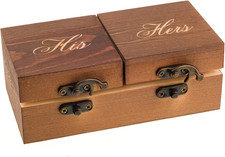 Wood Ring Box for Wedding Ceremony Rustic Vintage Ring Bearer Box Engagemnt Ring