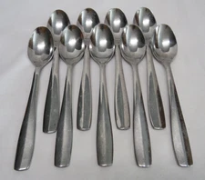 Gourmet Settings Cabaret Oval Soup/Place Spoons Stainless Flatware Set of 9