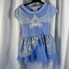 Disney Princess Cinderella Baby Girls Dress Knit Bodice Carriage Size 12 Months