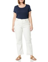 Amazon Essentials Damen U-Ausschnitt T-Shirt 2Er-Pack Marineblau