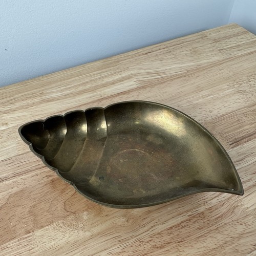 Vintage Brass Seas Shell Trinket Dish Bowl - Picture 3 of 9