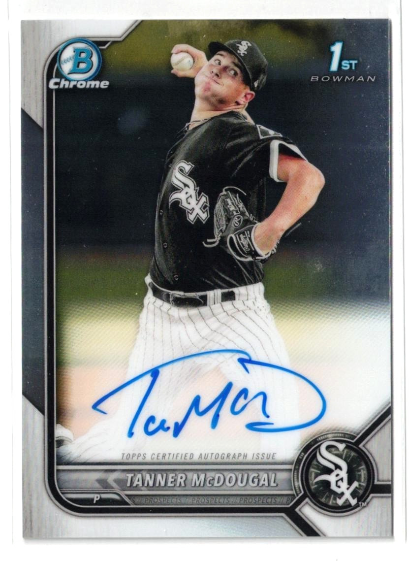 2022 1st Bowman Chrome RC AUTO Tanner McDougal! White Sox! Rookie! Autograph!