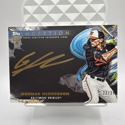 2023 Topps Inception Gunnar Henderson Rookie Silver Signings  Gold Auto 22/25 !