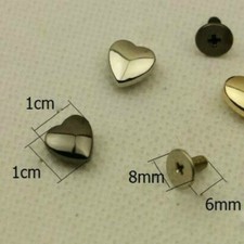 20 Sätze Metall Schraube Eimer Niete Kleine Handtasche Knopf Herzform Kopf Nail