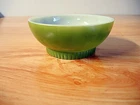 1 ANCHOR HOCKING - FIRE KING CEREAL BOWL - OLIVE W RIDGES AROUND BASE