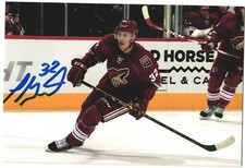 Tyler Gaudet Autographed 4x6 Color Photo Arizona Coyotes #32 Red A