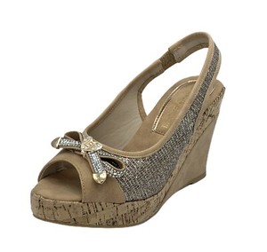 Laura Biagiotti Women Brown Wedges