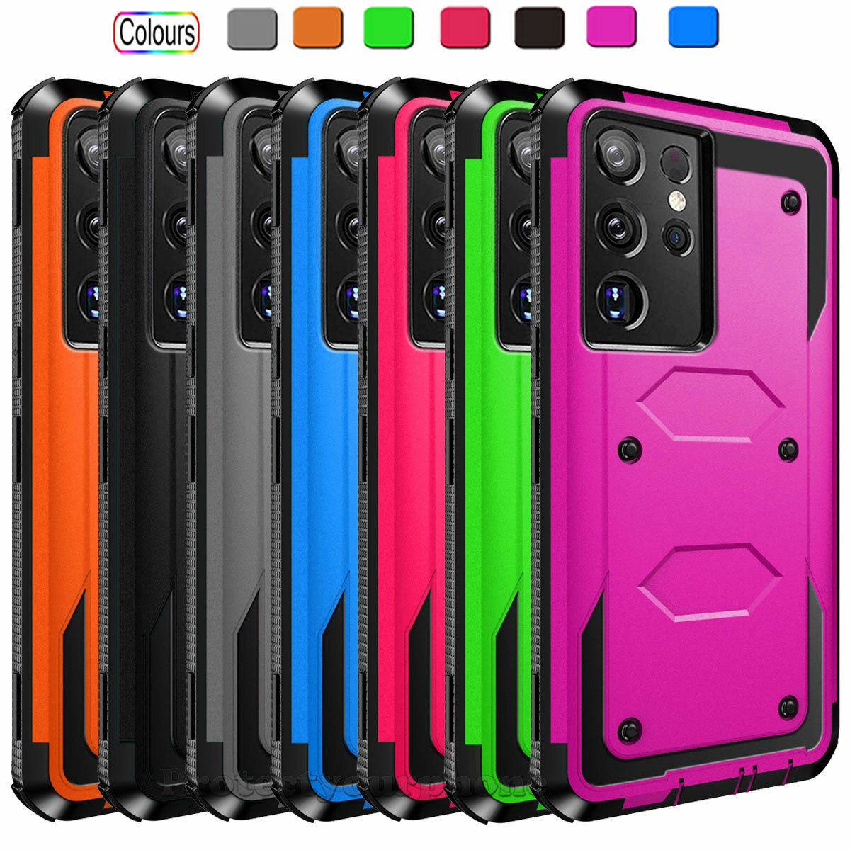 For Samsung Galaxy S24 S23 S22 Ultra S21 S20 FE S10 Shockproof Hard Case Cover