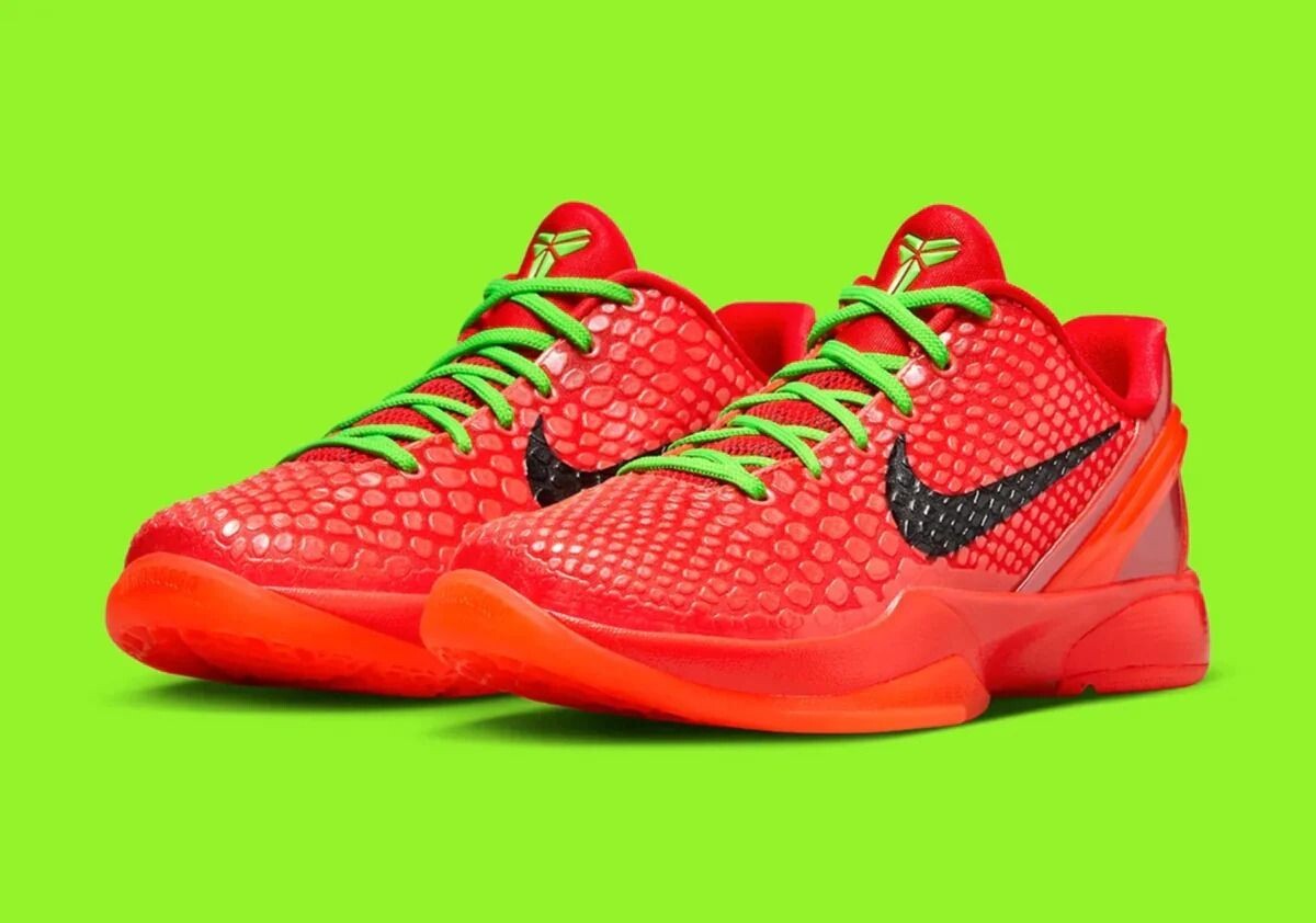 シューズ(男性用) Nike Kobe 6 protro reverse grinch Nike Men's Kobe 6 Protro Reverse Grinch Basketball Shoes