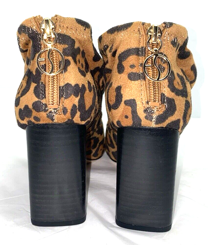 Franco Sarto Kortney Damen-Bootie Animal-Print Blockabsatz Größe 7M braun *O - Bild 5 von 8
