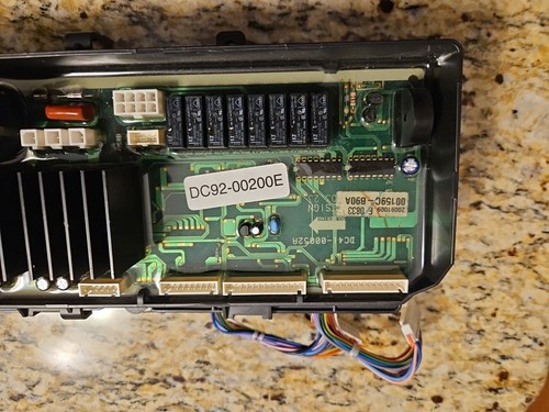 SAMSUNG WASHER MAIN CONTROL BOARD AND USER INTERFACE DC92-00200E DC92-00161B - Picture 7 of 8