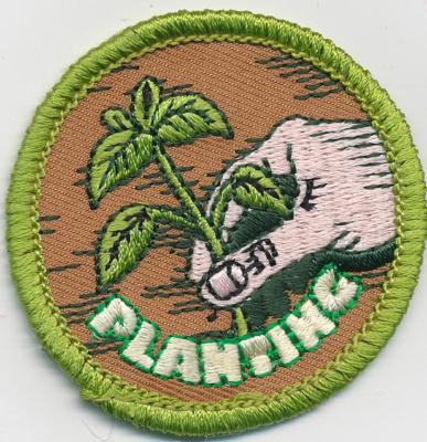 Girl Boy Cub seed gardening PLANTING crops Fun Patches Crests Badge SCOUTS GUIDE