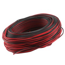 Loud Speaker Cable red / black 2x 0.75 mm² 1M to 100M. Excellent Quality, CCA