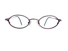 VTG Logo Paris Petite Oval Purple Metal Frame Eyeglasses LM 2402 01 45 20 130