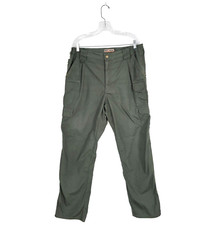 5.11 Tactical Men's 38x34 37x33.5 Green Mid Rise Cargo Pockets Ripstop Pants