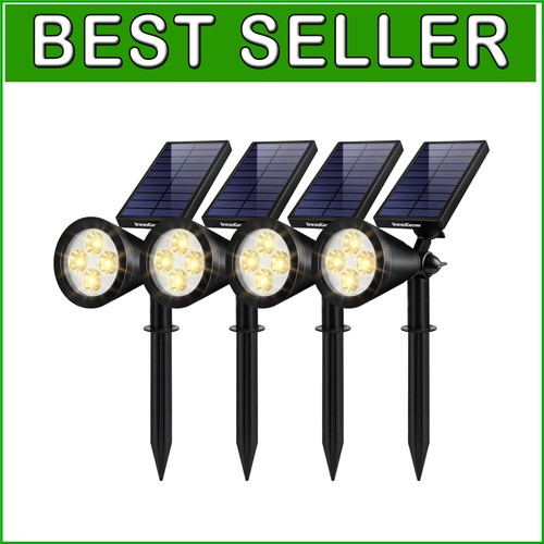 Elegant & Durable Solar Lights for Garden: Adjustable 2-in-1 Outdoor Spotlights