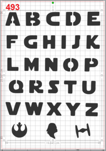 star wars alphabet letters stencil mylar a4 sheet strong reusable art