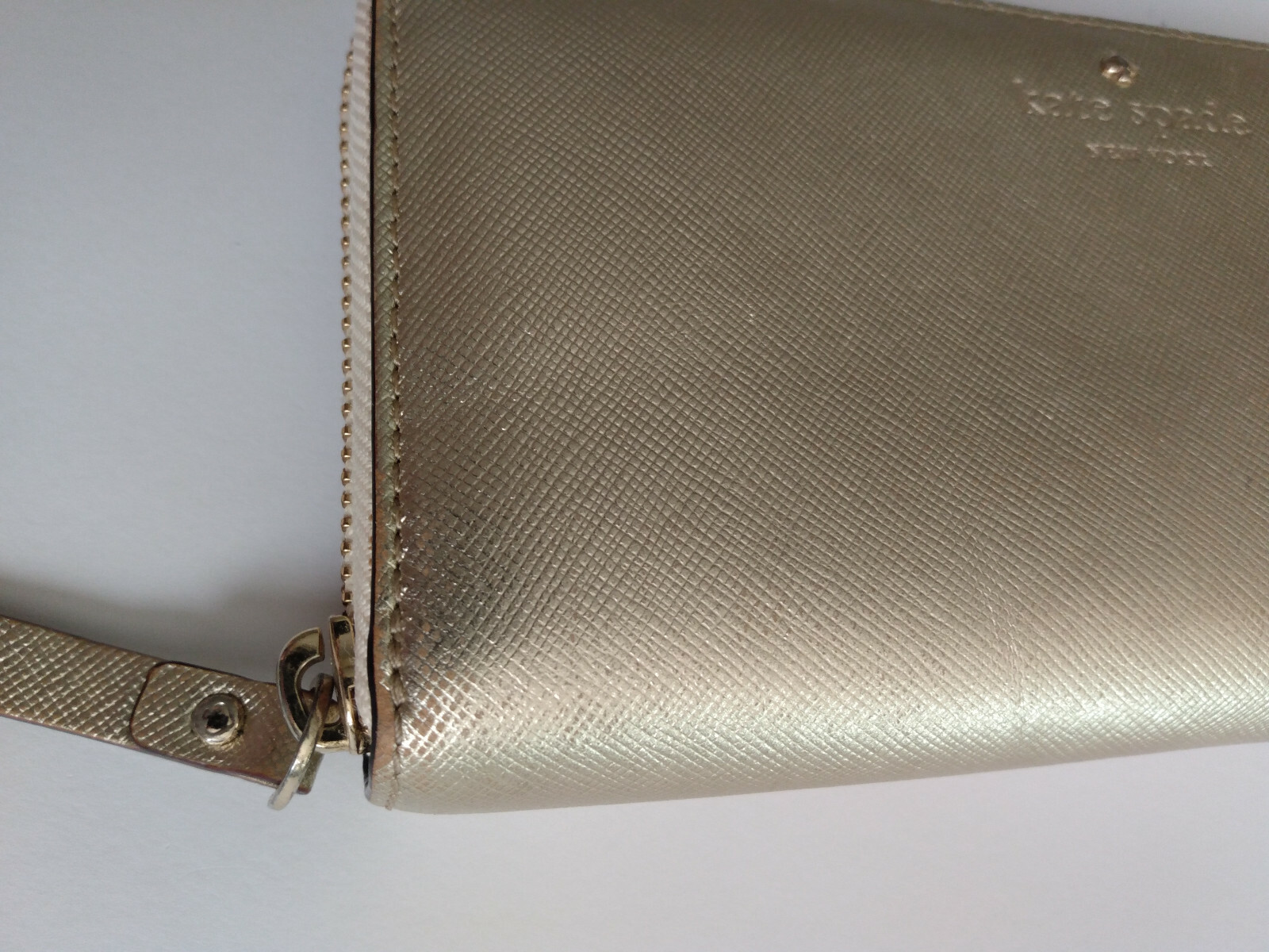 Kate Spade Large Metallic Gold Leather Continental Zi… Gem