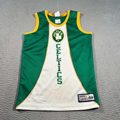 Boston Celtics Jersey Men Large Majestic Hardwood Classics Green Basketball VTG