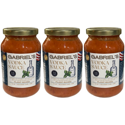 Vegan Vodka Sauce Gabriel's Gourmet Restaurant Quality ALLNatural Non-GMO 3-PACK