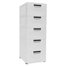 Vertical Clothes Storage Tower Closet Drawers Tall Dresser Organizer w/ Drawers