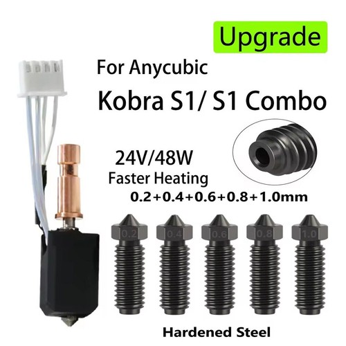 Hot End Kit for Anycubic Kobra S1/S1 Combo Nozzle 3D Printer Upgrade Parts AEU - Afbeelding 2 van 32