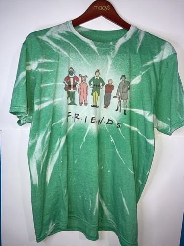 Green Tie-Dye Christmas Shirt Size L-XL 
