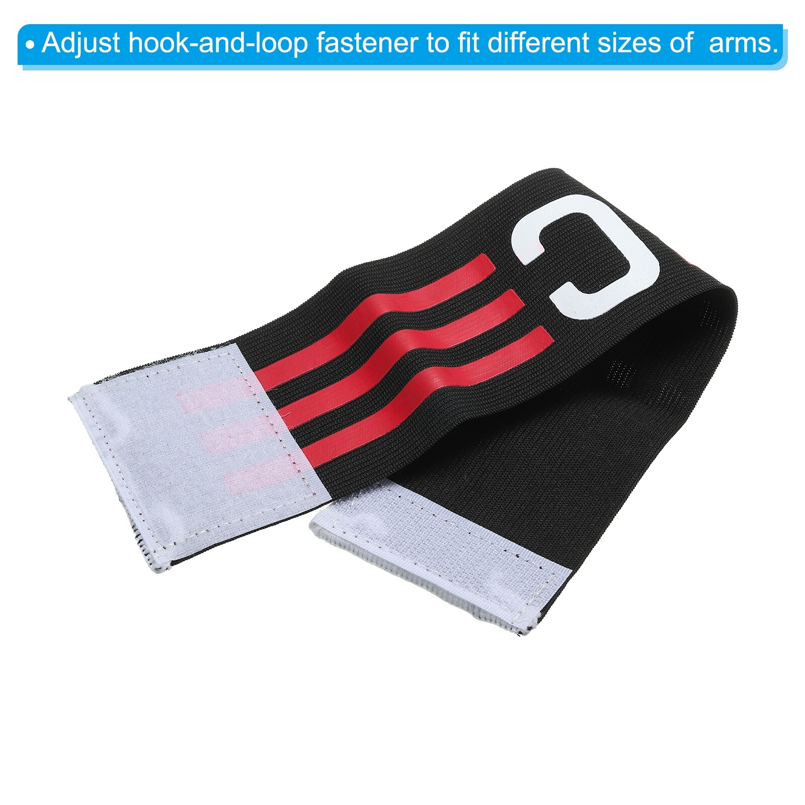Captain Armband, 3 Pack Adjustable Elastic Soccer Captain's Arm Band, 3 Colors