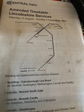 Central Trains Amended timetables Lincolnshire 2007