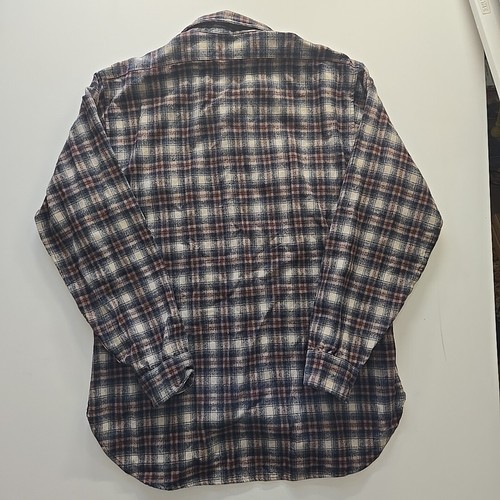 Pendleton Large Pure Virgin Wool Long Sleeve Button Shirt Plaid Multicolor - Picture 9 of 9