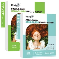 Lot Koala Double Sided Semi-gloss Photo Paper 32lb 8.5x11 11x17 Inkjet Laser